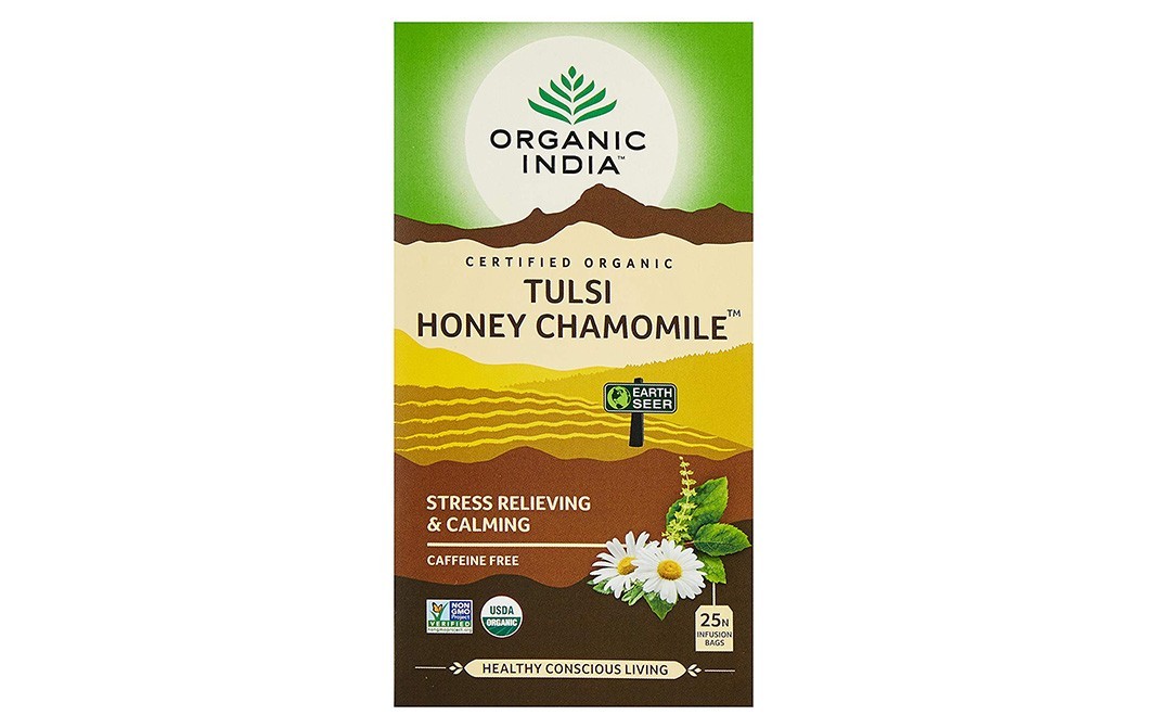 Organic India Tulsi Honey Chamomile Tea   Box  25 pcs